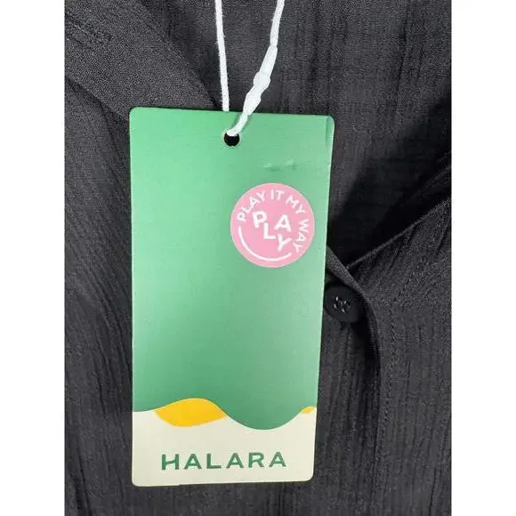 NWT Halara Work Blouse Black Large - Picture 5 of 6